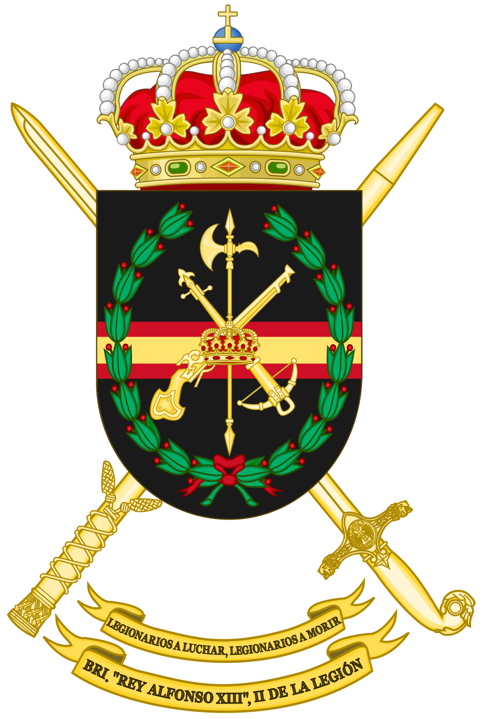Escudo de la Brigada Rey Alfonso XIII, II de La Legión